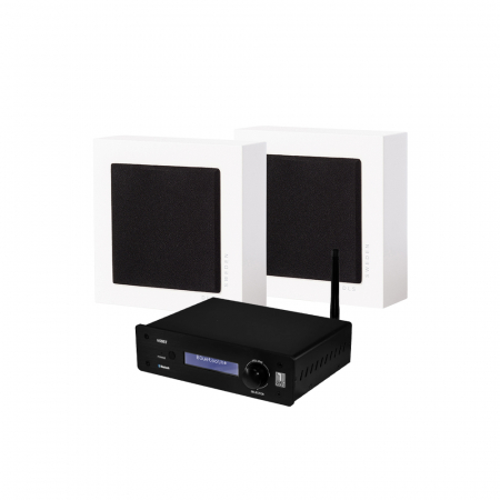 System One A50BT & 2-pack DLS Flatbox Slim Mini, stereopaket i gruppen Pakkeløsninger / Pakker for hjemmet / Stereopakker hos BRL Electronics (SETFBMINIPKT6)