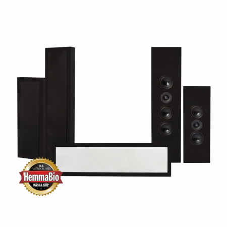 DLS Flatbox XXL On-Wall 5.0 högtalarpaket, svart i gruppen Paketlösningar / Paket för hemmet / Högtalarpaket hos BRL Electronics (SETFBXXLPKT7)