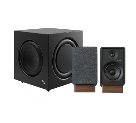 Onkyo GX-30ARC med Audio Pro SW-10 aktivt 2.1 högtalarpaket, svart i gruppen Paketlösningar / Paket för hemmet / Stereopaket hos BRL (SETGX30ARCPKT1)