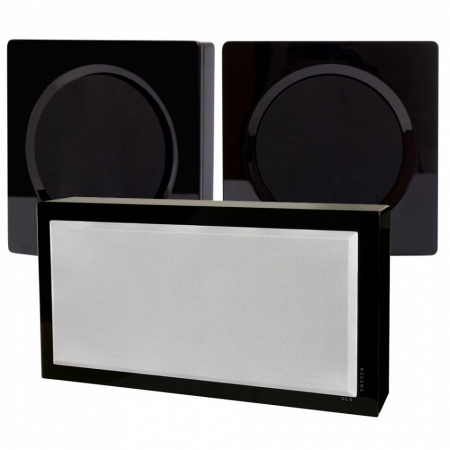 DLS Flatbox D-One & Flatsub Stereo One 2.1, On-Wall pianosvart i gruppen Paketlösningar / Paket för hemmet / Högtalarpaket hos BRL Electronics (SETHDONEBPKT2)