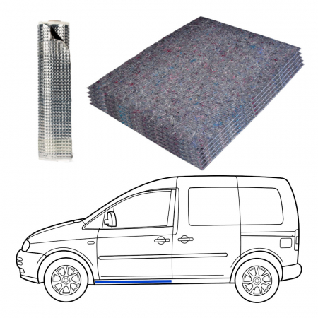 Ljudisolering till Skåpbil, golv (kupé) i gruppen Billjud / Vad passar i min bil / Volkswagen / Transporter / Transporter T6.1 2020-2024 / Övrigt Transporter T6.1 2020-2024 hos BRL Electronics (SETISOLVANPKT4)