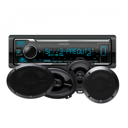 Kenwood KMM-BT358 & Rockford Fosgate PUNCH-högtalare i gruppen Paketlösningar / Paket för bilen / Bilstereopaket hos BRL Electronics (SETKMM356PUNCH)