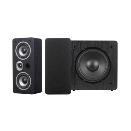 Dynavoice Magic LCR-4 EX med Challenger Sub 8, 2.1 högtalarpaket i svart i gruppen Paketlösningar / Paket för hemmet / Högtalarpaket hem hos BRL (SETLCR4PKT5)