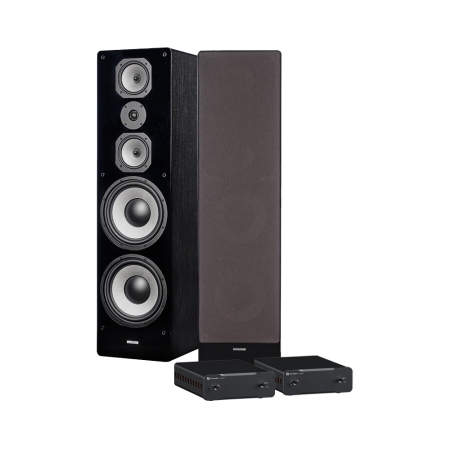 Dynavoice Challenger M-105 med dubbla Fosi Audio monoblock, stereopaket i gruppen Paketlösningar / Paket för hemmet / Stereopaket hos BRL (SETM105PKT34)
