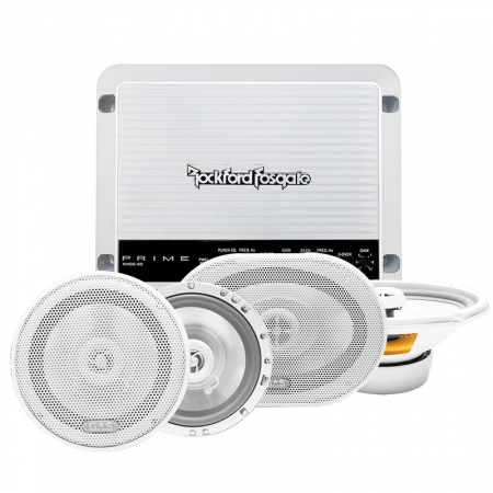 2par GAS Marine-högtalare & Rockford Fosgate M400-4D Marinförstärkare i gruppen Billjud / Marint ljud / Marinpaket hos BRL (SETM4004DPKT1)