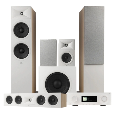 JBL Stage 280F 5.1 hemmabiopaket med MA7100HP, vit i gruppen Paketlösningar / Paket för hemmet / Hemmabio & Hemmabiopaket hos BRL (SETMA7100HPPKT2)