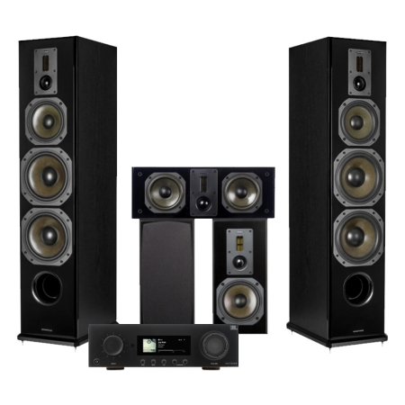 Dynavoice Definition 5.0 hemmabiopaket med JBL MA7100HP, svart i gruppen Paketlösningar / Paket för hemmet / Hemmabio & Hemmabiopaket hos BRL (SETMA7100HPPKT3)