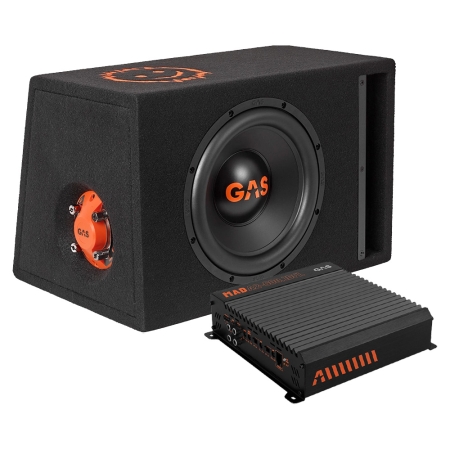 GAS MAD B2-110V 1x10 tum & MAD A2-600.1DFL, baspaket i gruppen Paketlösningar / Paket för bilen / Baspaket hos BRL (SETMADB2110VPKT1)