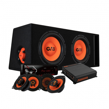 Bilstereo- och högtalarpaket med subwoofers och förstärkare från GAS.
