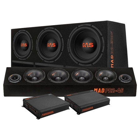 GAS MAD B2-310V med PB2-46 och slutsteg, raggarpaket i gruppen Paketlösningar / Paket för bilen / Raggarpaket hos BRL (SETMADB2310VPKT3)