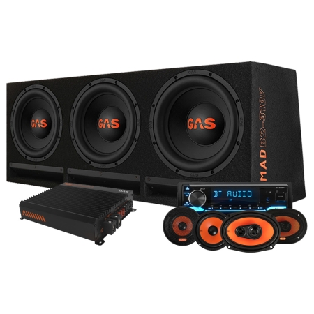 GAS MAD B2-310V helhetspaket med bilstereo och högtalare i gruppen Paketlösningar / Paket för bilen / Helhetspaket hos BRL (SETMADB2310VPKT4)