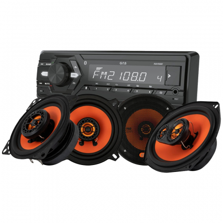 GAS MAD M100-BT med MAD X1-högtalare, bilstereopaket i gruppen Paketlösningar / Paket för bilen / Bilstereopaket hos BRL Electronics (SETMADM100BTPKT1)