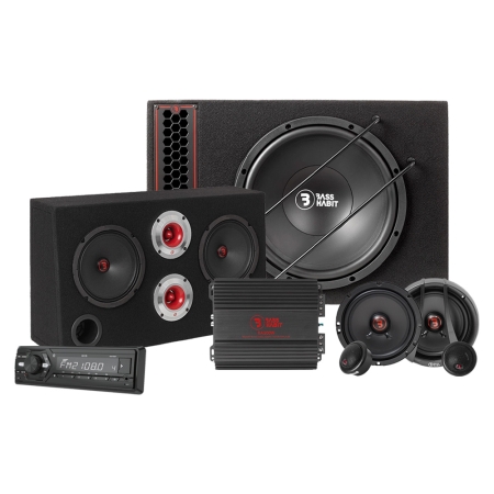 Bass Habit PL112A med M100-BT helhetspaket i gruppen Paketlösningar / Paket för bilen / Helhetspaket hos BRL (SETMADM100BTPKT6)