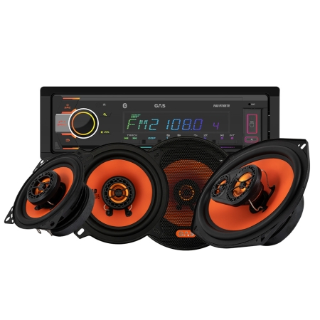 GAS MAD M110-BTR med MAD X1-högtalare, bilstereopaket i gruppen Paketlösningar / Paket för bilen / Bilstereopaket hos BRL (SETMADM110BTRPKT3)