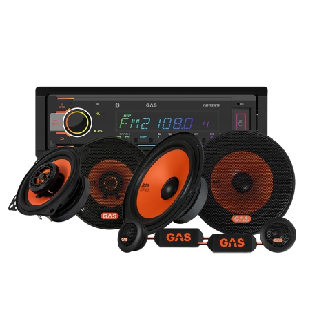 GAS MAD M120-BTD med MAD K1 och X1-högtalare, bilstereopaket i gruppen Paketlösningar / Paket för bilen / Bilstereopaket hos BRL (SETMADM120BTDPKT2)
