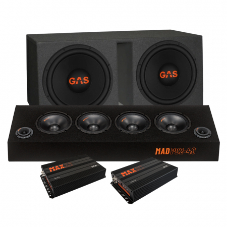 GAS MAD S2-15D2 2x15" baspaket & GAS MAD PB2-48 raggarpaket