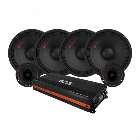 4-pack GAS MAD PM2-84 med PT1-254 SPL-paket med steg, medium i gruppen Paketlösningar / Paket för bilen / SPL Högtalarpaket hos BRL (SETMADPM284PKT1)