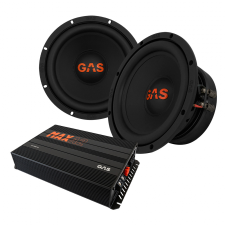 2-pack GAS MAD S2-8D2 & MAX A2-800.1D, baspaket i gruppen Paketlösningar / Paket för bilen / Baspaket hos BRL Electronics (SETMADS28D2PKT1)