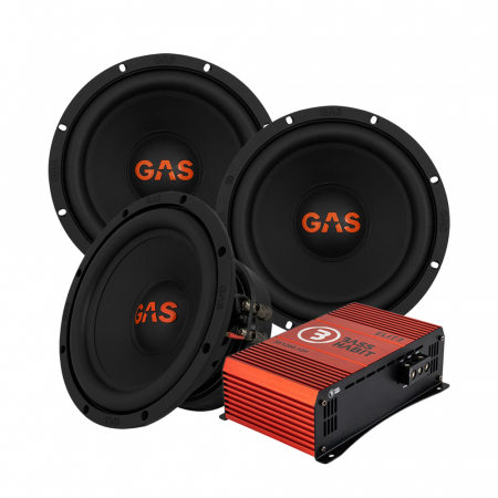 3-pack GAS MAD S2-8D2 & Bass Habit SE1200.1DF, baspaket till jänkare i gruppen Paketlösningar / Paket för bilen / Baspaket hos BRL Electronics (SETMADS28D2PKT5)