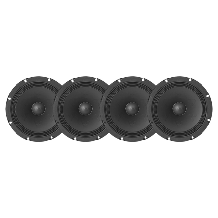 4-pack GAS MAX PMW1-84N, 8 tums neo-midbasar i gruppen Paketlösningar / Paket för bilen / SPL Högtalarpaket hos BRL (SETMAXPMW184NX4)