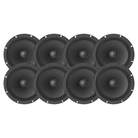 8-pack GAS MAX PMW1-84N, 8 tums neo-midbasar i gruppen Paketlösningar / Paket för bilen / SPL Högtalarpaket hos BRL (SETMAXPMW184NX8)