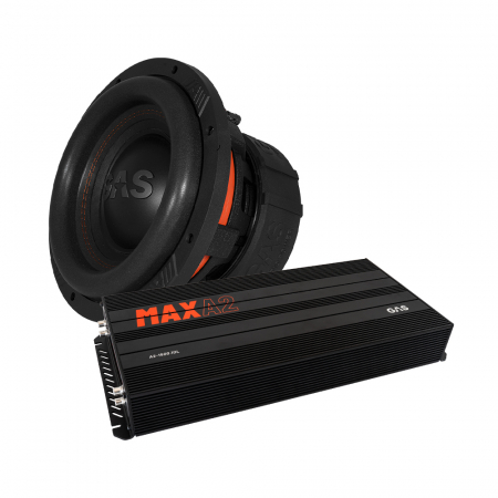 GAS MAX S1-10D2 & MAX A2-1500.1D, baspaket i gruppen Paketlösningar / Paket för bilen / Baspaket hos BRL Electronics (SETMAXS110D2PKT1)