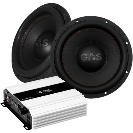2-pack GAS MAX S1-12D1 med Bass Habit SP31001FR, 2x12 baspaket i gruppen Paketlösningar / Paket för bilen / Baspaket hos BRL (SETMAXS112D1PKT11)