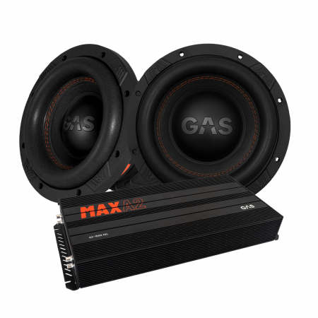 2-pack GAS MAX S1-8D1 & MAX A2-1500.1D, baspaket i gruppen Pakkeløsninger / Pakker for bilen / Basspakker hos BRL Electronics (SETMAXS18D2PKT1)