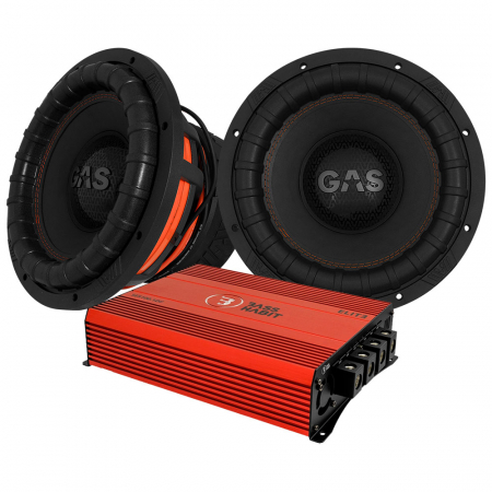 2-pack GAS MAX S2-12D1 & SPL ELITE 5100.1DF, baspaket i gruppen Pakkeløsninger / Pakker for bilen / Basspakker hos BRL Electronics (SETMAXS212D1PKT1)