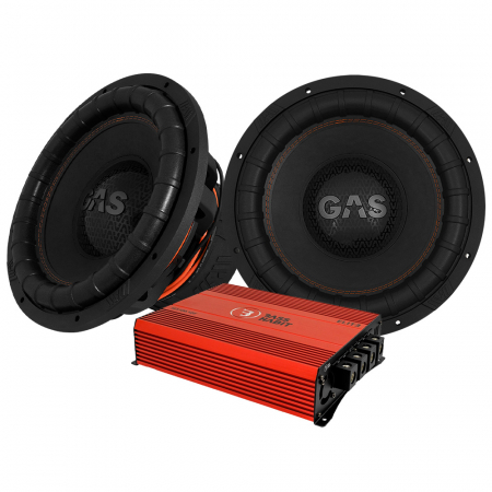 2-pack GAS MAX S2-15D1 & SPL ELITE 5100.1DF, baspaket i gruppen Pakkeløsninger / Pakker for bilen / Basspakker hos BRL Electronics (SETMAXS215D1PKT2)