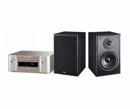 Marantz MCR-612 i guld & svarta Magnat Monitor S30, stereopaket i gruppen Paketlösningar / Paket för hemmet / Stereopaket hos BRL Electronics (SETMCR612PKT4)