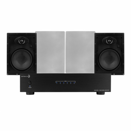 Dayton Audio MA1240 & 2 par ME825W inbyggnadshögtalare i gruppen Paketlösningar / Paket för hemmet / Multiroompaket hos BRL Electronics (SETME825WPKT3)