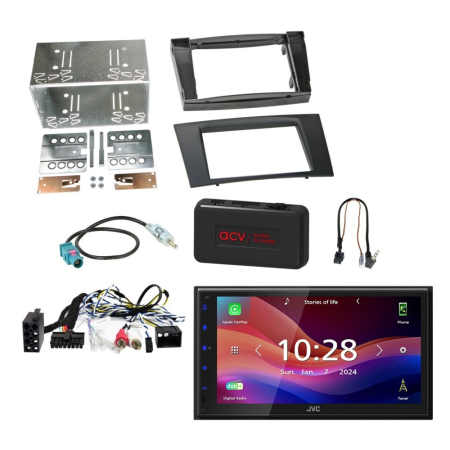 JVC KW-M695DBW bilstereopaket till Mercedes CLS/E-Klass 2002-2008 i gruppen Billjud / Vad passar i min bil / Mercedes / E-klass / E-klass 2002-2009 W211 hos BRL (SETMERCEDESPKT8)