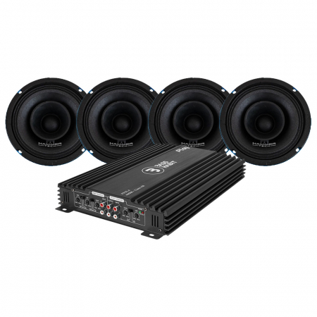 4-pack Hammer Tech Omni Class OCF165 & Play Power 65.4 SPL-paket, medium i gruppen Paketlösningar / Paket för bilen / SPL Högtalarpaket hos BRL (SETOCF65PKT4)