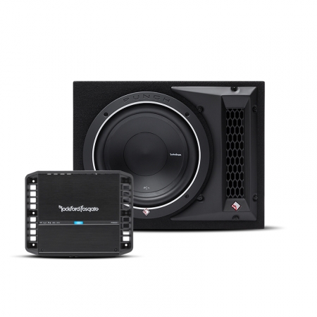 Rockford Fosgate P1-1X10 med Rockford P300X1  i gruppen Paketlösningar / Paket för bilen / Baspaket hos BRL Electronics (SETP11X10P300X1)