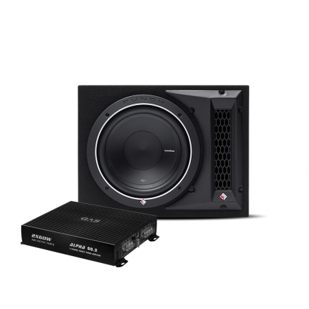 Rockford Fosgate P1-1X10 & GAS ALPHA 60.2 i gruppen Paketlösningar / Paket för bilen / Baspaket hos BRL Electronics (SETP11X10PKT1)