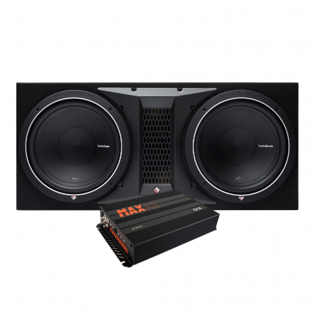 Rockford Fosgate P1-2x12 & GAS MAX A2-800.1D i gruppen Paketlösningar / Paket för bilen / Baspaket hos BRL Electronics (SETP12X12PKT1)