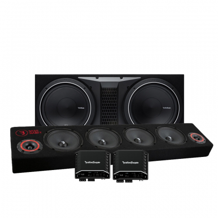 Rockford Fosgate P1-2x12 raggarpaket med Play SPL64 i gruppen Paketlösningar / Paket för bilen / Raggarpaket hos BRL Electronics (SETP12X12PKT7)