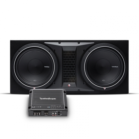 Rockford Fosgate P1-2x12 & Rockford Fosgate R500X1D i gruppen Paketlösningar / Paket för bilen / Baspaket hos BRL Electronics (SETP12X12R500X1D)