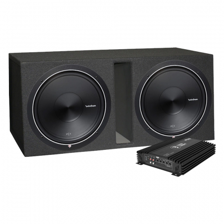 Rockford Fosgate P1S415 2x15 & Play Power 1000.1, baspaket i gruppen Paketlösningar / Paket för bilen / Baspaket hos BRL (SETP1S415PKT5)