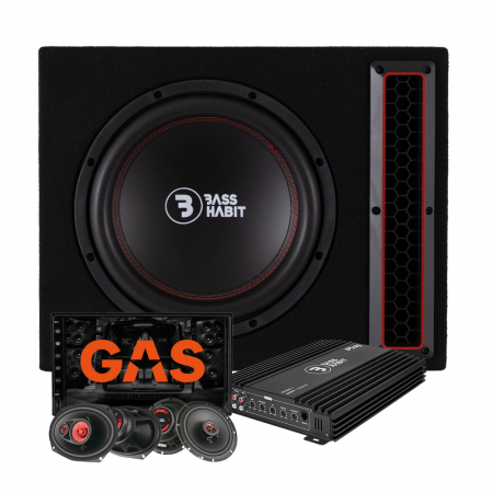 Bass Habit Play 2 P2112 helhetspaket med GAS GMV651BT i gruppen Paketlösningar / Paket för bilen / Helhetspaket hos BRL (SETP2112PKT3)