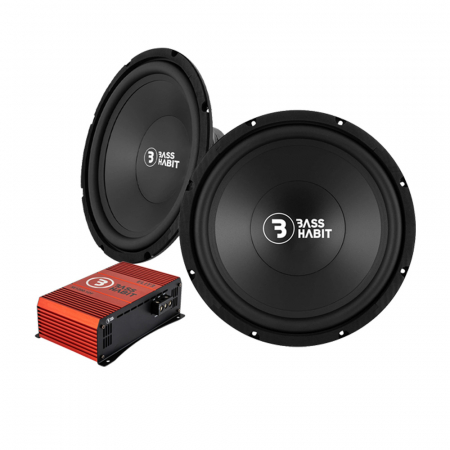 2-pack Bass Habit P380 & SPL ELITE 1200.1DF, baspaket i gruppen Paketlösningar / Paket för bilen / Baspaket hos BRL (SETP380PKT11)