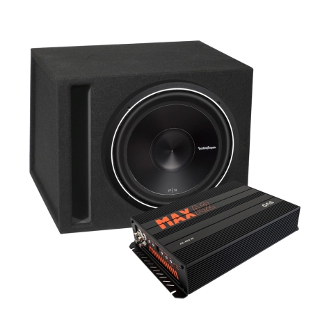 Rockford Fosgate P3D4-15 i låda med slutsteg, baspaket i gruppen Paketlösningar / Paket för bilen / Baspaket hos BRL (SETP3D415PKT8)