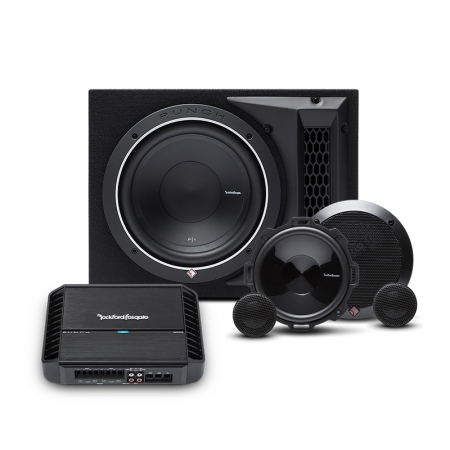 Rockford Fosgate P400X4 med 1x12 baslåda + Punch-kit i gruppen Paketlösningar / Paket för bilen / Helhetspaket hos BRL Electronics (SETP400X4PKT1)