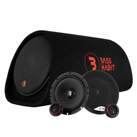 Bass Habit Play P8A med kitsystem i gruppen Paketlösningar / Paket för bilen / Helhetspaket hos BRL Electronics (SETP8APKT3)