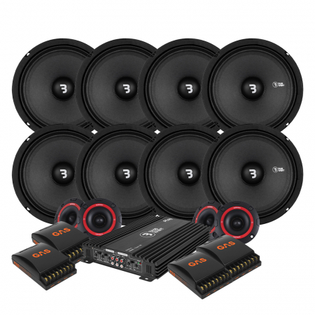 8-pack Bass Habit SP165M med SP25A SPL-paket, large i gruppen Paketlösningar / Paket för bilen / SPL Högtalarpaket hos BRL Electronics (SETPP654PKT2)