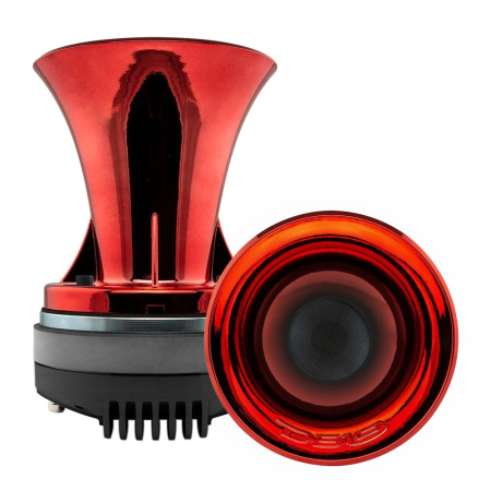 2-pack DS18 PRO-DPL1PH, snygga 2-tums drivers med rött horn i gruppen Paketlösningar / Paket för bilen / SPL Högtalarpaket hos BRL (SETPRODPL1PHPKT4)