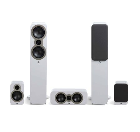 Q Acoustics 3050c 5.0 högtalarpaket med center och surround, vitt i gruppen Paketlösningar / Paket för hemmet / Högtalarpaket hem hos BRL (SETQ3050CPKT2)