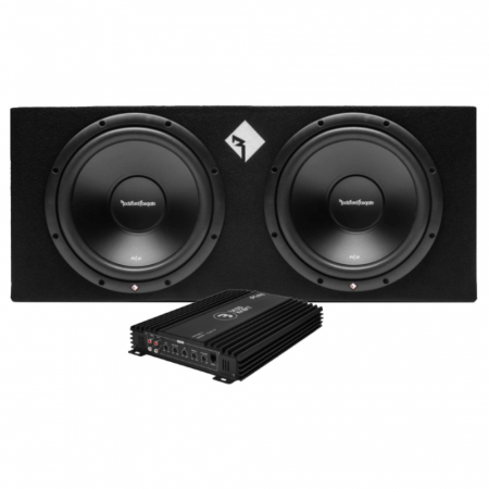 Rockford Fosgate R2-2X12 & Play Power 600.1, baspaket i gruppen Paketlösningar / Paket för bilen / Baspaket hos BRL Electronics (SETR22X12PKT5)