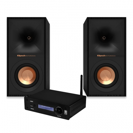 System One A50B & Klipsch R-40M stereopaket, svart i gruppen Paketlösningar / Paket för hemmet / Stereopaket hos BRL Electronics (SETR40MPKT1)